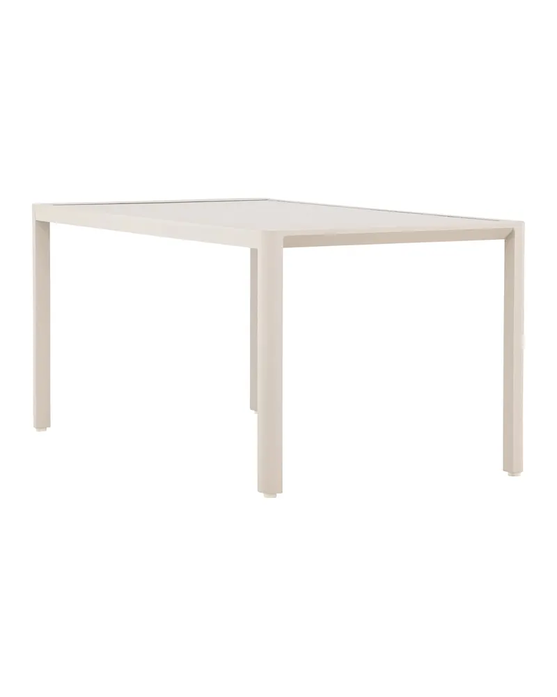 Giardini Gartentisch aus Aluminium mit gerippter Tischplatte in 150 × 85 cm, Beige, Ansicht 2