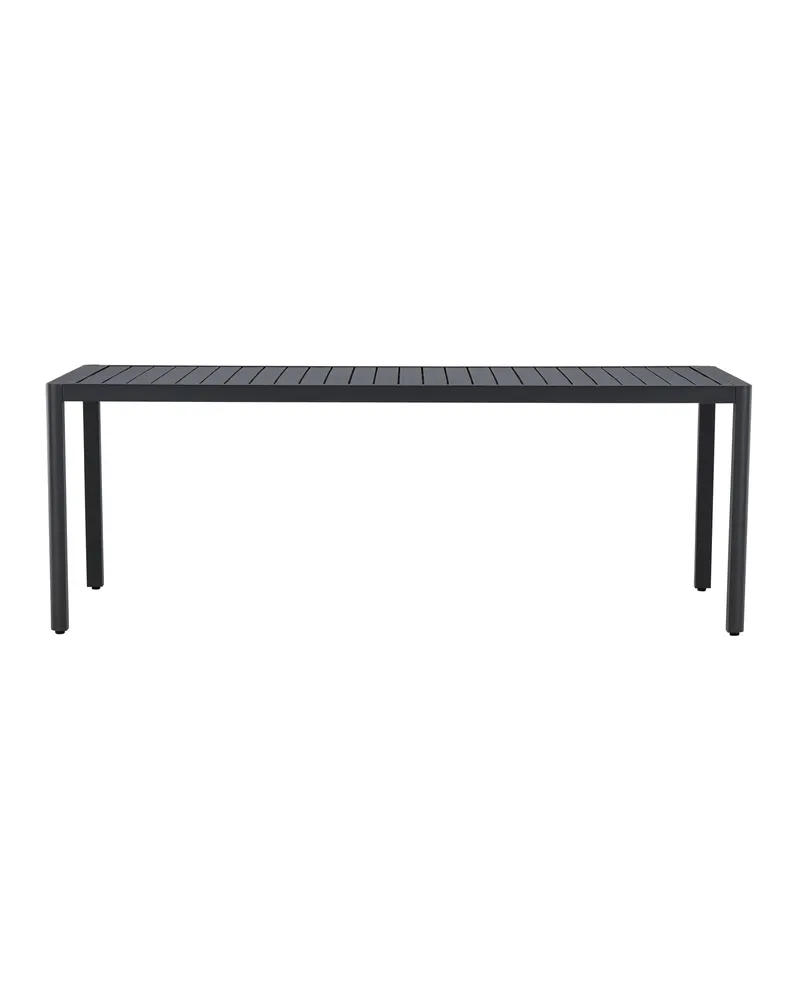 Giardini Gartentisch aus Aluminium mit gerippter Tischplatte in 200 × 90 cm, Schwarz, Ansicht 1