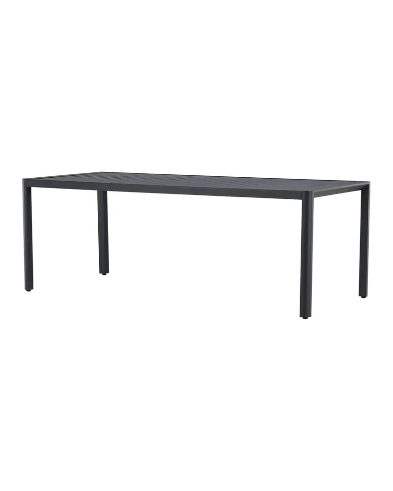 Giardini Gartentisch aus Aluminium mit gerippter Tischplatte in 200 × 90 cm, Schwarz, Ansicht 8