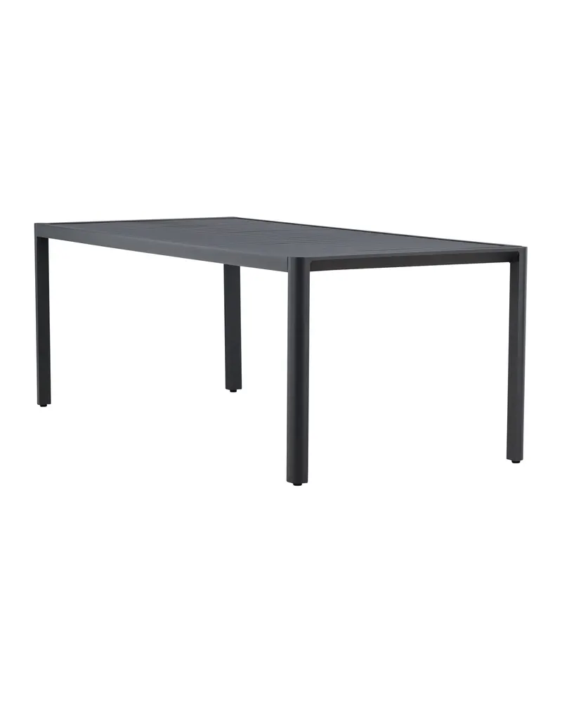 Giardini Gartentisch aus Aluminium mit gerippter Tischplatte in 200 × 90 cm, Schwarz, Ansicht 9