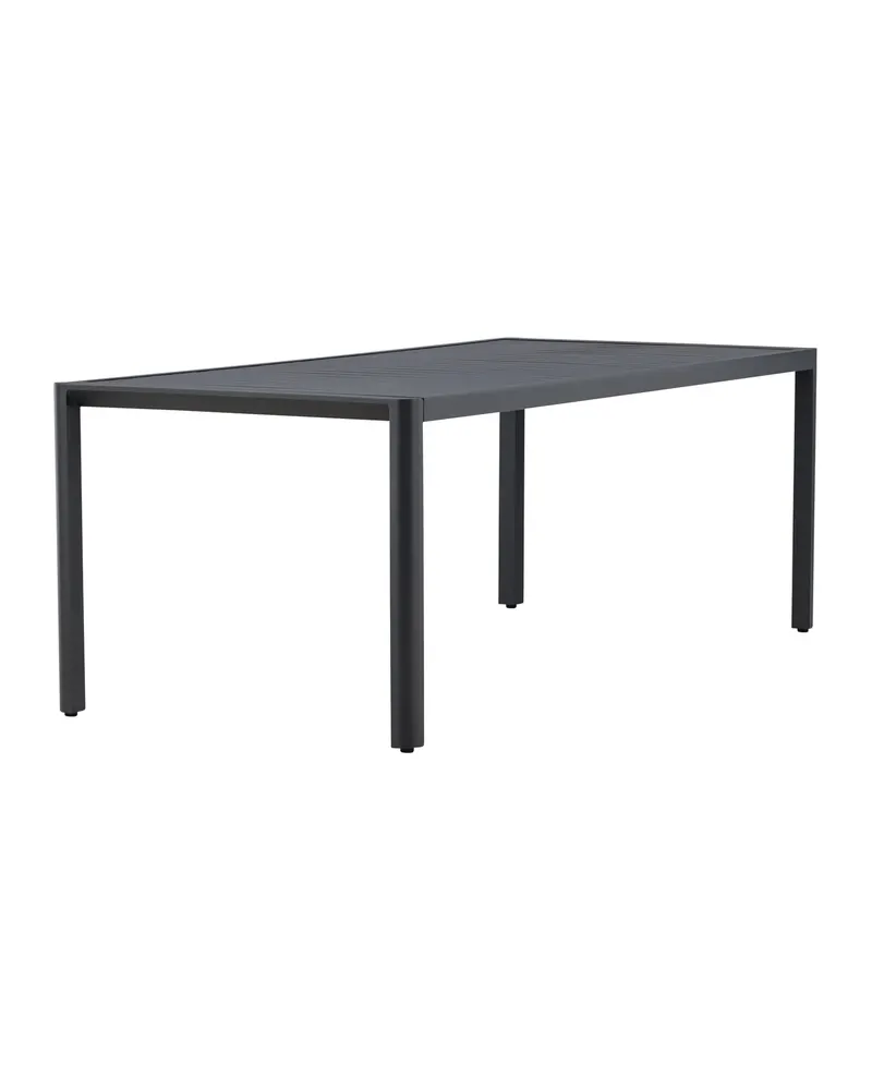 Giardini Gartentisch aus Aluminium mit gerippter Tischplatte in 200 × 90 cm, Schwarz, Ansicht 11