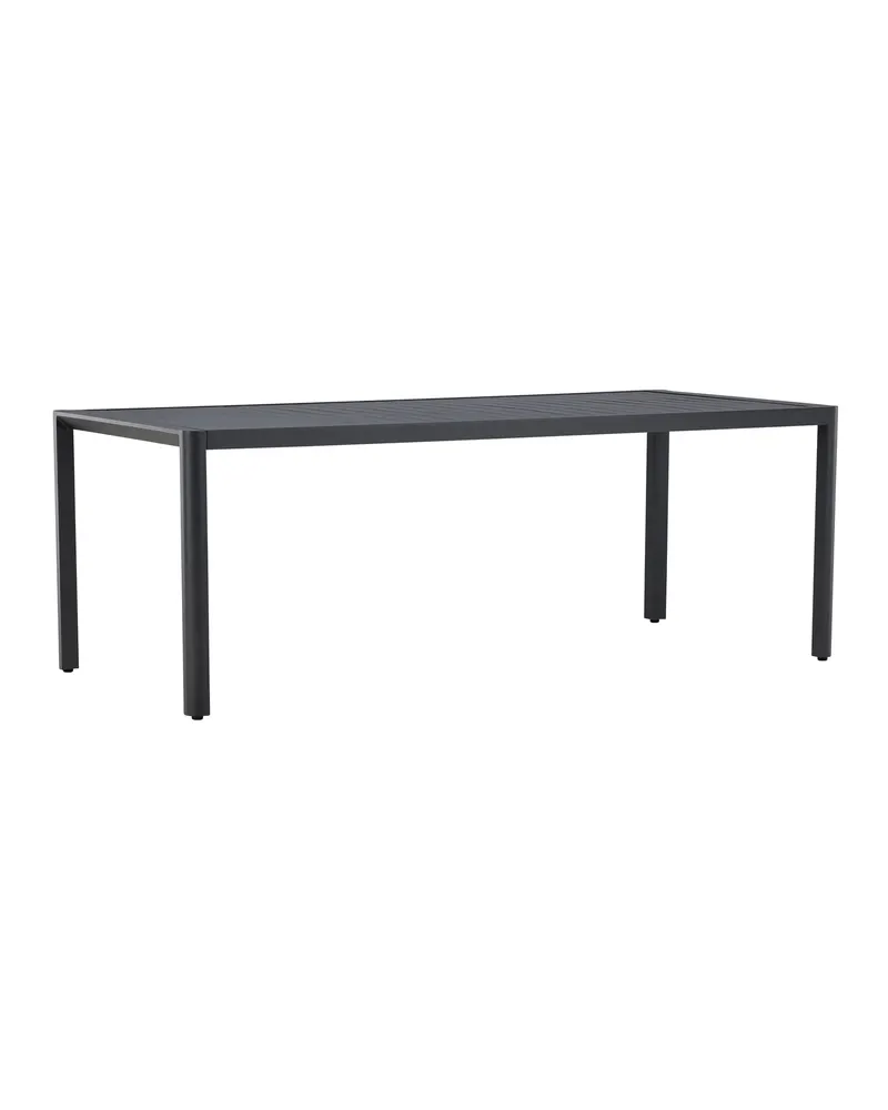 Giardini Gartentisch aus Aluminium mit gerippter Tischplatte in 200 × 90 cm, Schwarz, Ansicht 12