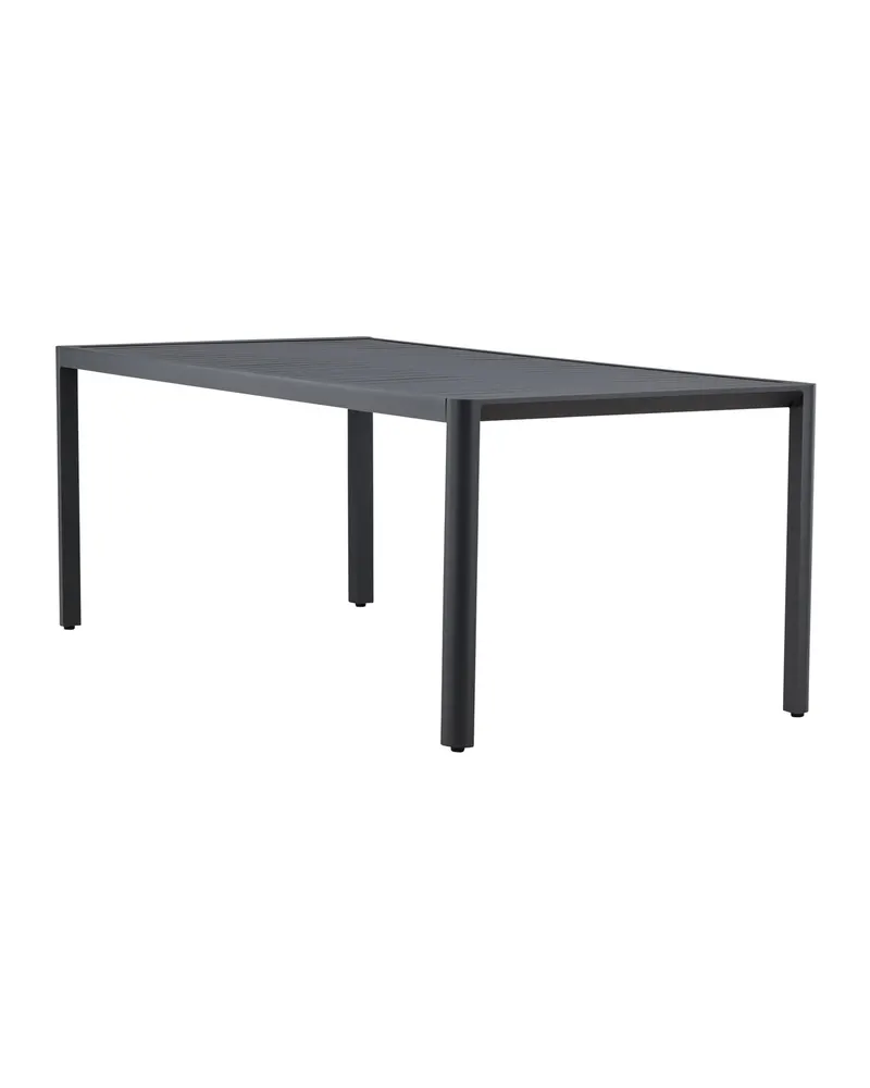 Giardini Gartentisch aus Aluminium mit gerippter Tischplatte in 200 × 90 cm, Schwarz, Ansicht 2