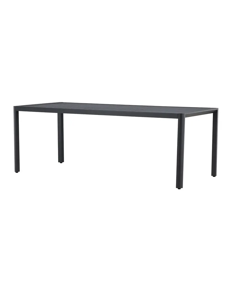 Giardini Gartentisch aus Aluminium mit gerippter Tischplatte in 200 × 90 cm, Schwarz, Ansicht 4