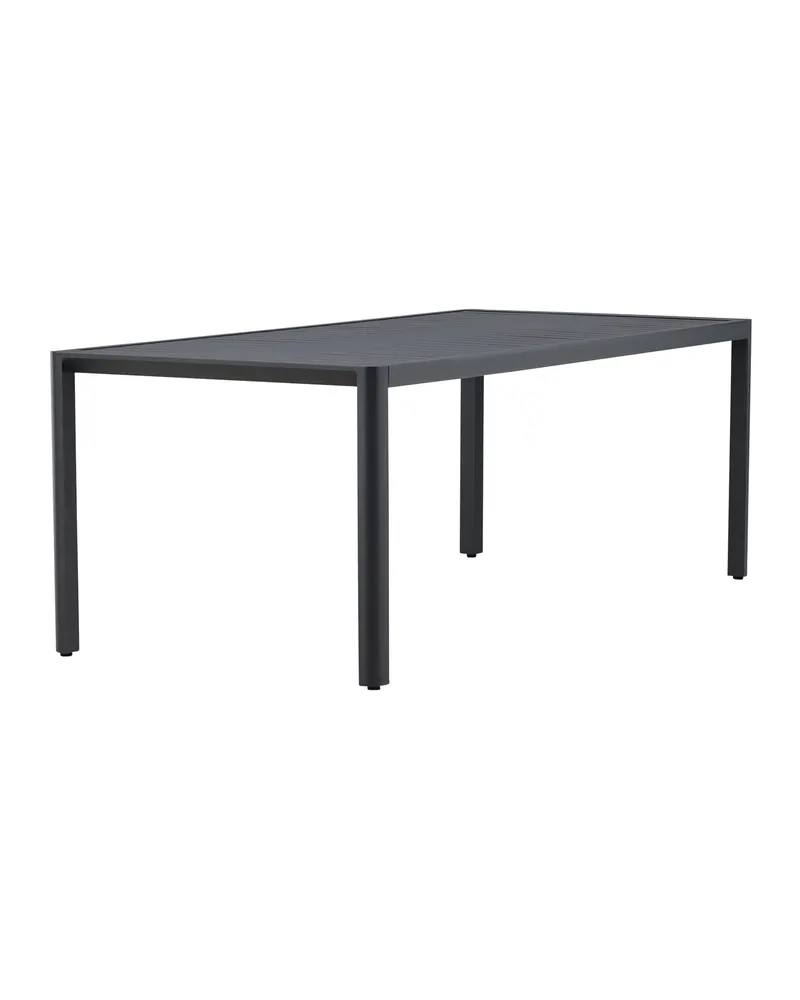 Giardini Gartentisch aus Aluminium mit gerippter Tischplatte in 200 × 90 cm, Schwarz, Ansicht 5