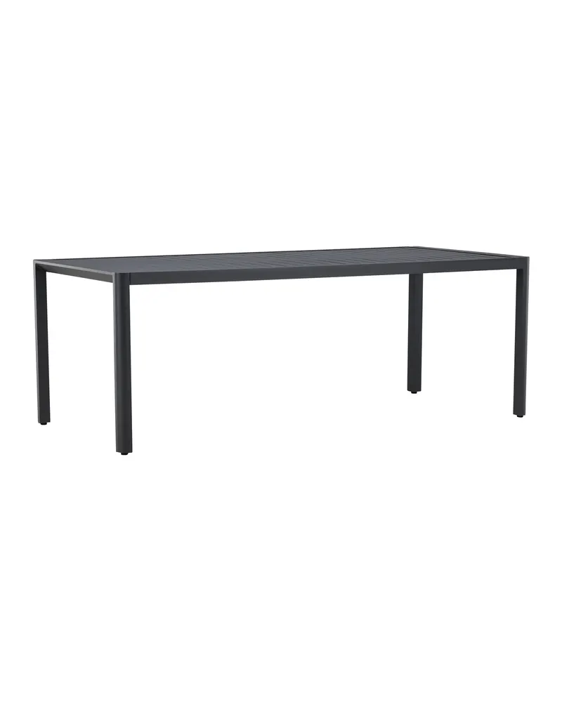 Giardini Gartentisch aus Aluminium mit gerippter Tischplatte in 200 × 90 cm, Schwarz, Ansicht 6