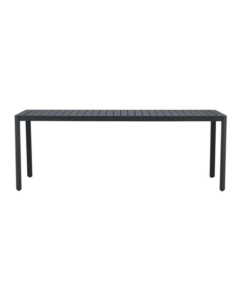 Giardini Gartentisch aus Aluminium mit gerippter Tischplatte in 200 × 90 cm, Schwarz, Ansicht 7
