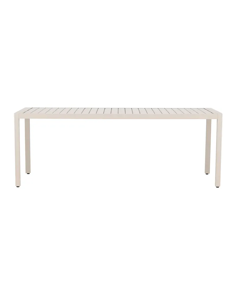Giardini Gartentisch aus Aluminium mit gerippter Tischplatte in 200 × 90 cm, Beige, Ansicht 1