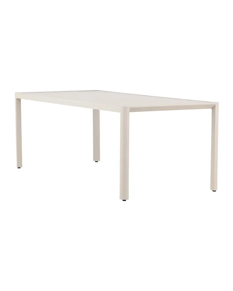 Giardini Gartentisch aus Aluminium mit gerippter Tischplatte in 200 × 90 cm, Beige, Ansicht 9