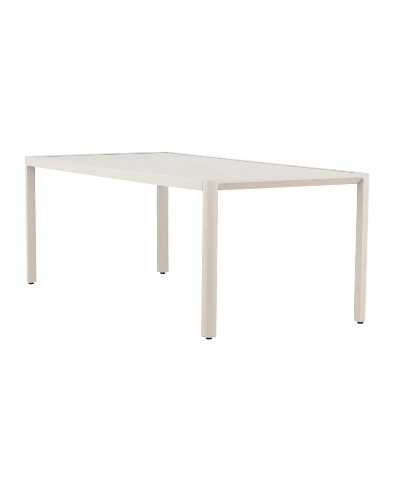 Giardini Gartentisch aus Aluminium mit gerippter Tischplatte in 200 × 90 cm, Beige, Ansicht 2