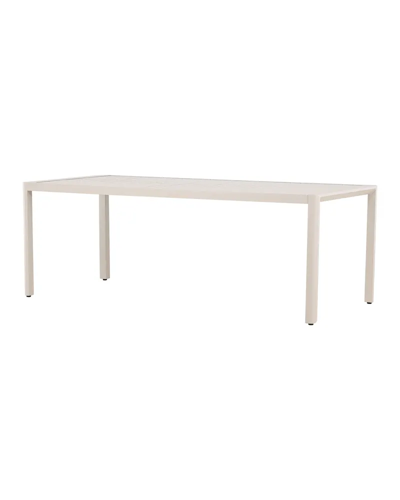 Giardini Gartentisch aus Aluminium mit gerippter Tischplatte in 200 × 90 cm, Beige, Ansicht 4