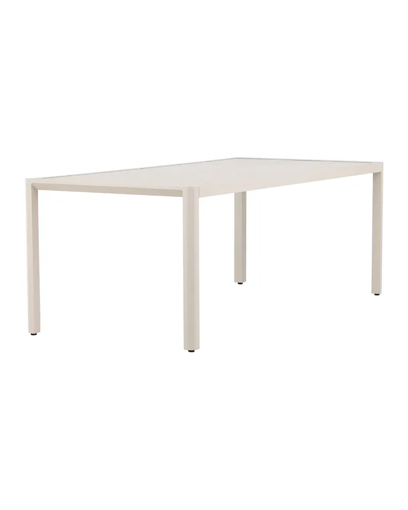Giardini Gartentisch aus Aluminium mit gerippter Tischplatte in 200 × 90 cm, Beige, Ansicht 5