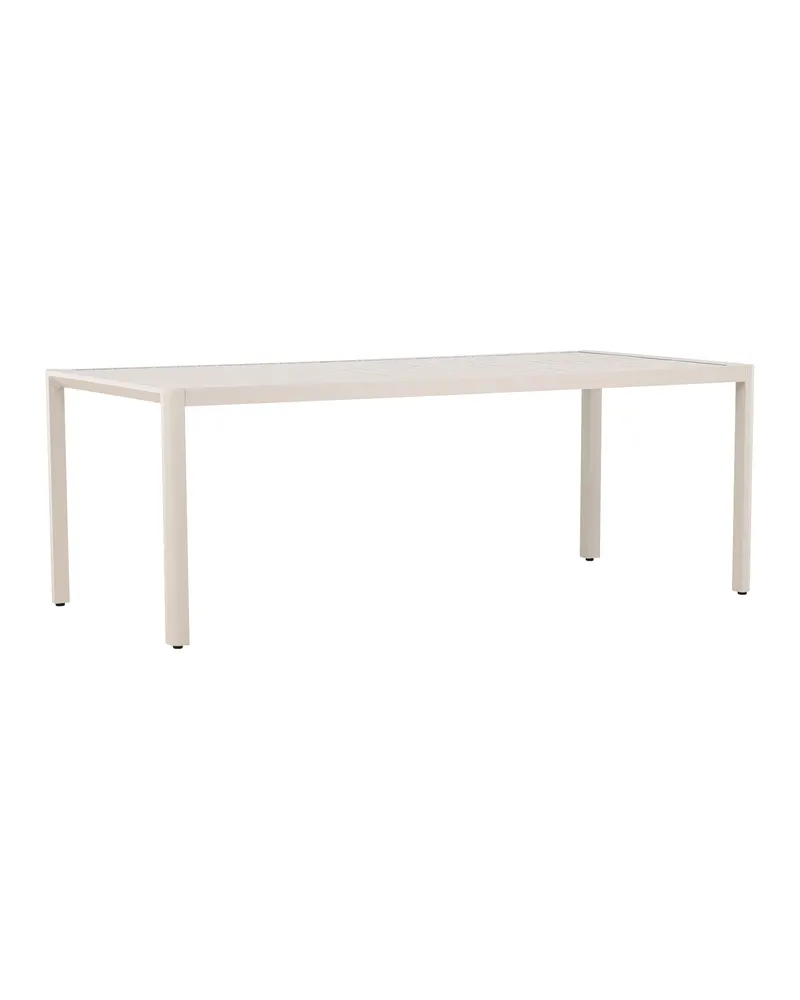 Giardini Gartentisch aus Aluminium mit gerippter Tischplatte in 200 × 90 cm, Beige, Ansicht 6
