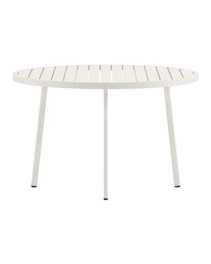 Giardini runder Gartentisch mit Lamellenplatte in Beige, Ansicht 1