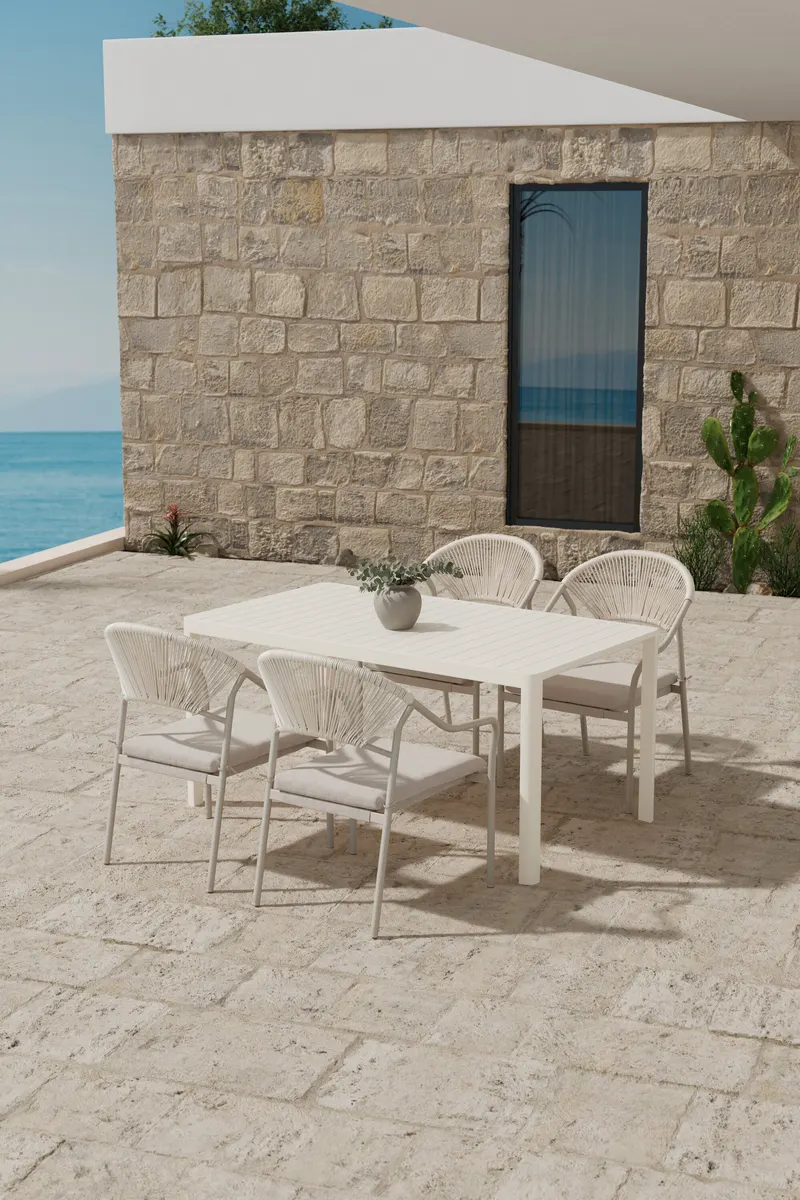 Giardini & Paros Gartenmöbel-Set mit 4 Stühlen, im Wohnraum, Ansicht 1