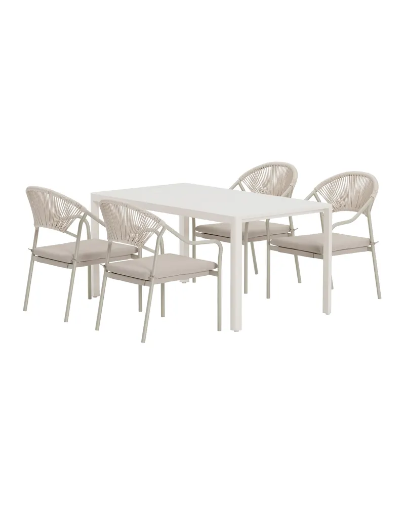 Giardini & Paros Gartenmöbel-Set mit 4 Stühlen, Ansicht 3
