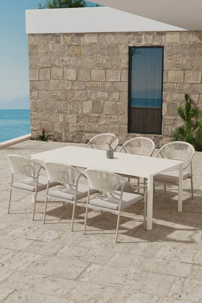 Giardini & Paros Gartenmöbel-Set mit 6 Stühlen, im Wohnraum, Ansicht 1