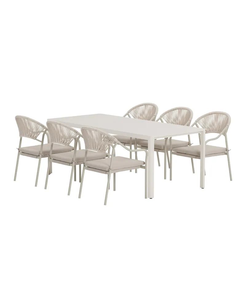 Giardini & Paros Gartenmöbel-Set mit 6 Stühlen, Ansicht 3