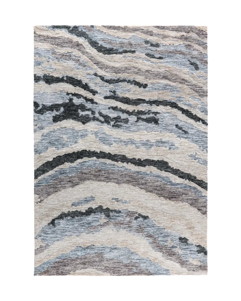 Gigi Teppich mit geschwungenem Muster in Beige, mehrfarbig, Beige