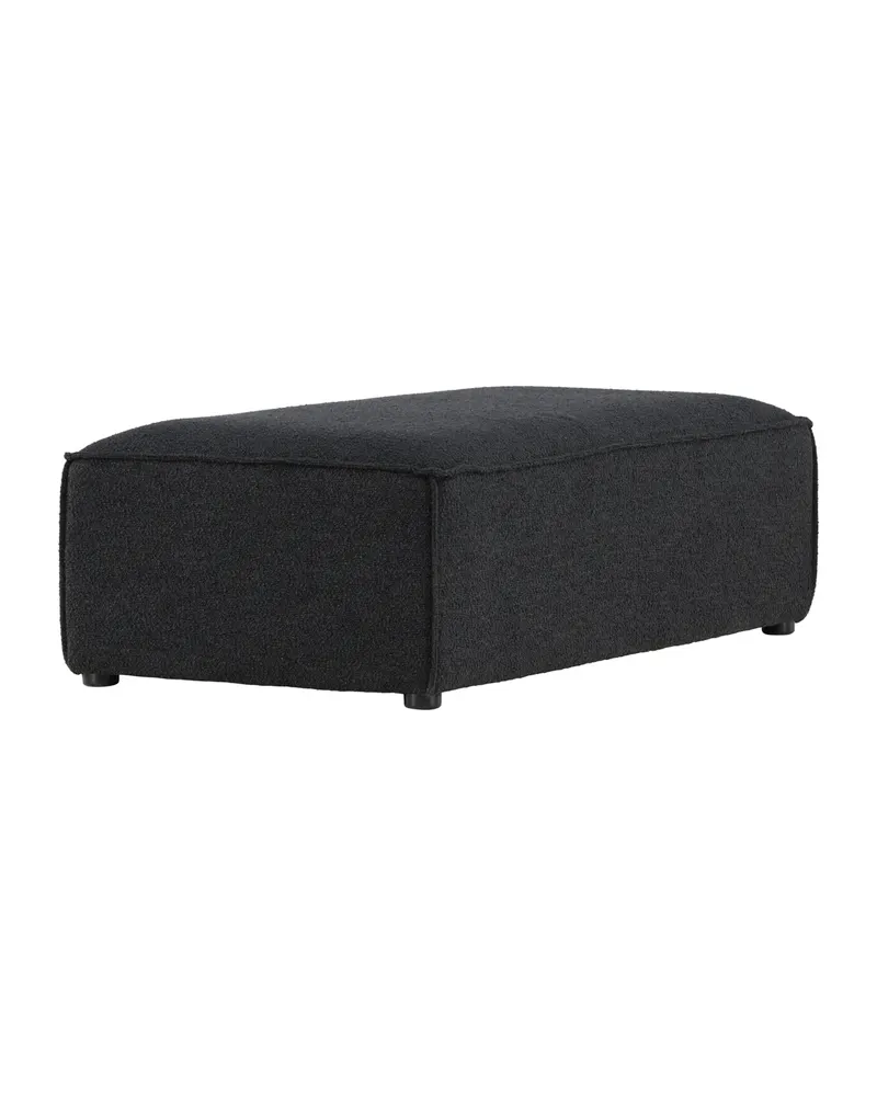 Gillholmen rechteckiger Polsterhocker in 60 × 37 × 112 cm, Schwarz, Polyester-Bouclé, Ansicht 1