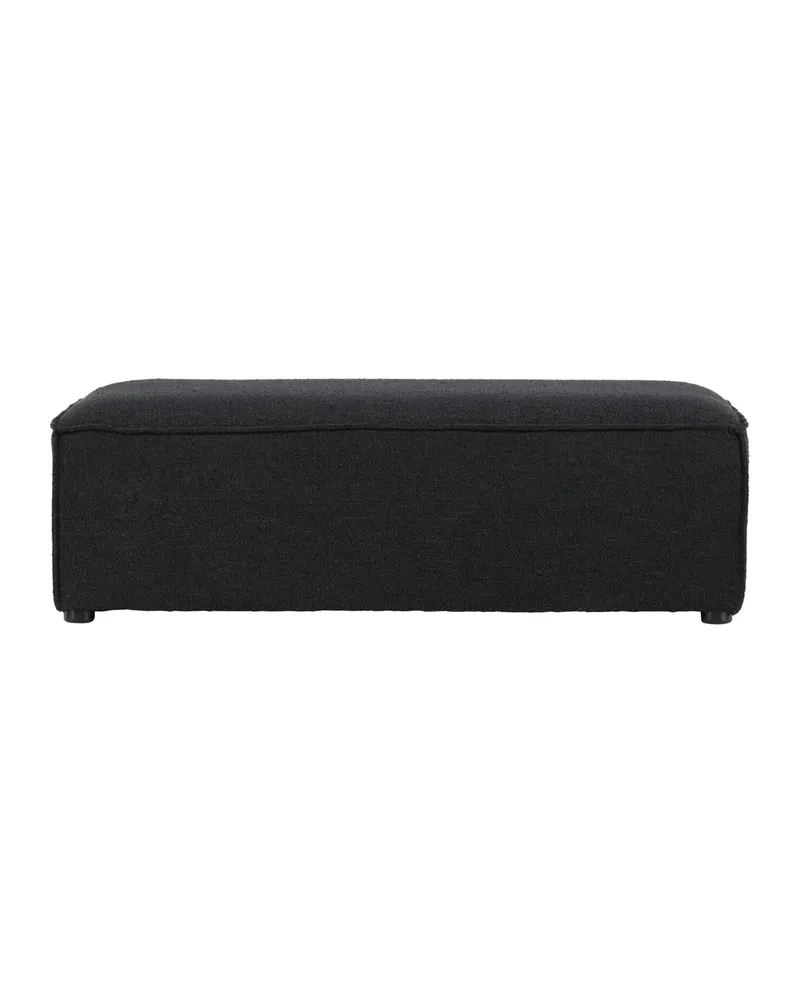 Gillholmen rechteckiger Polsterhocker in 60 × 37 × 112 cm, Schwarz, Polyester-Bouclé, Ansicht 6