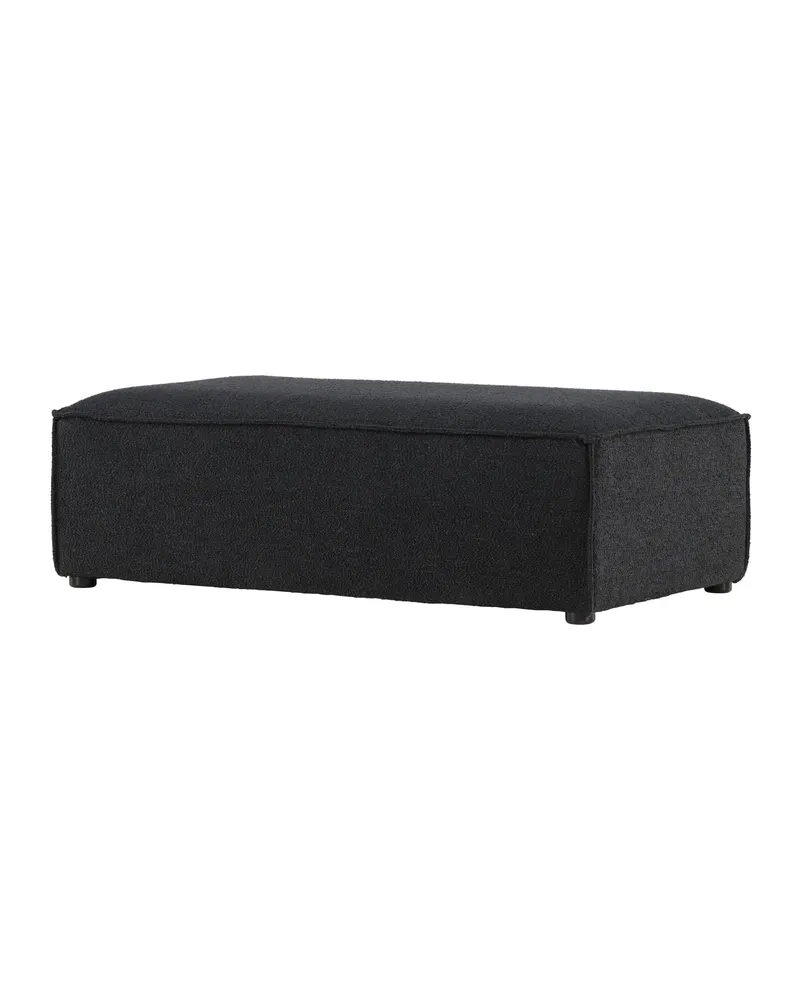 Gillholmen rechteckiger Polsterhocker in 60 × 37 × 112 cm, Schwarz, Polyester-Bouclé, Ansicht 7