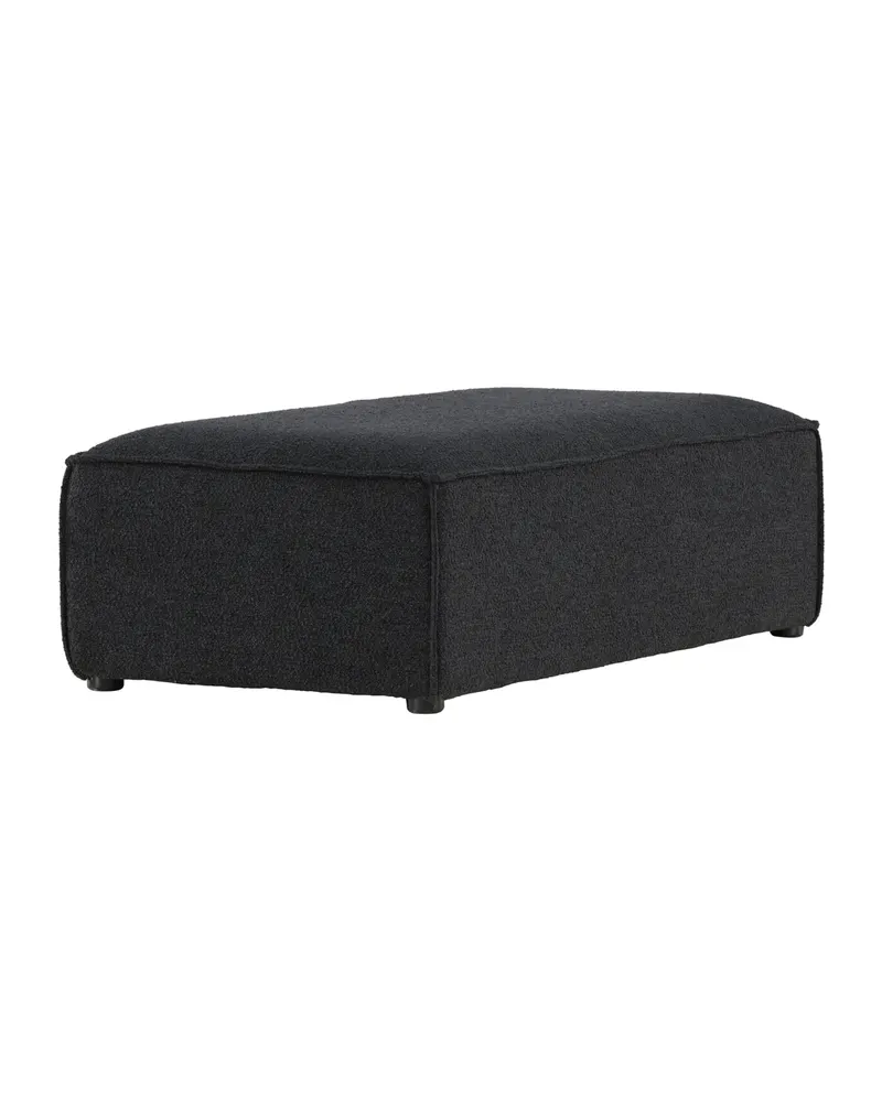 Gillholmen rechteckiger Polsterhocker in 60 × 37 × 112 cm, Schwarz, Polyester-Bouclé, Ansicht 8