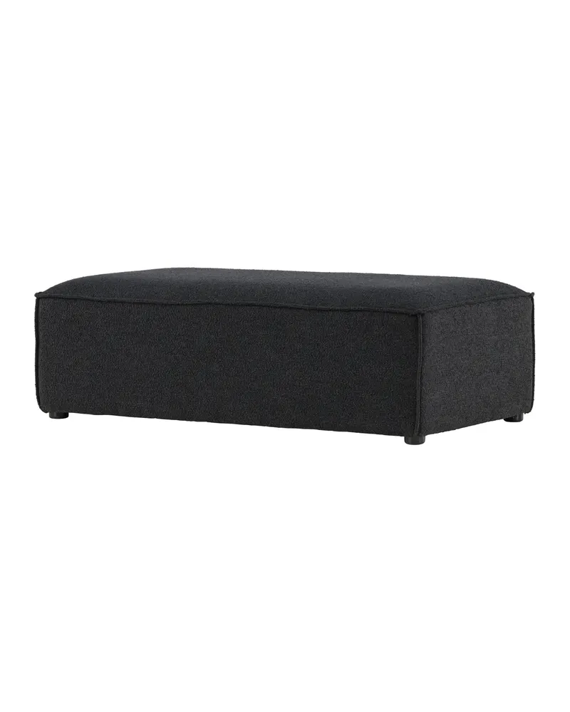 Gillholmen rechteckiger Polsterhocker in 60 × 37 × 112 cm, Schwarz, Polyester-Bouclé, Ansicht 10