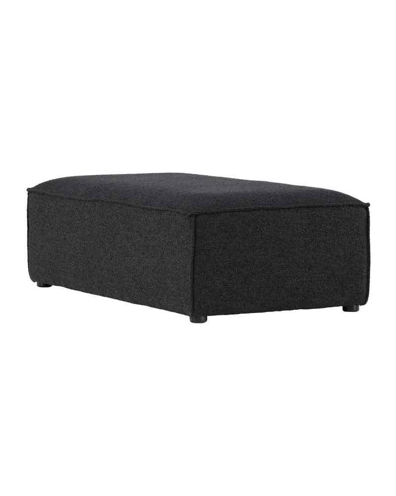 Gillholmen rechteckiger Polsterhocker in 60 × 37 × 112 cm, Schwarz, Polyester-Bouclé, Ansicht 11