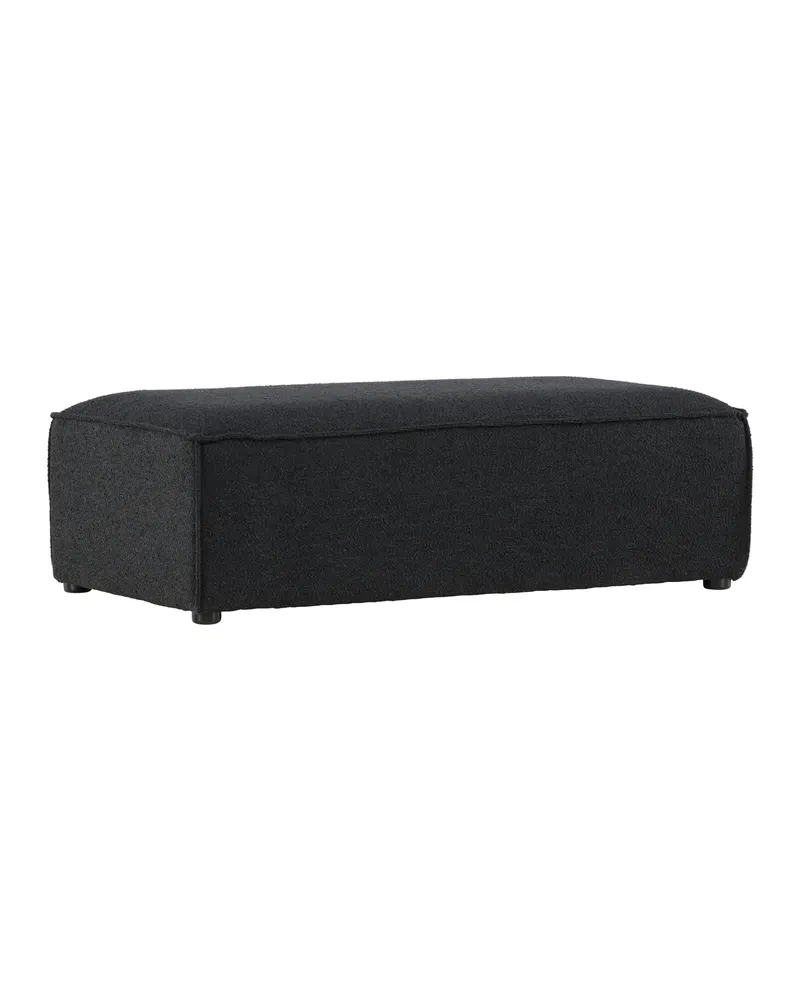 Gillholmen rechteckiger Polsterhocker in 60 × 37 × 112 cm, Schwarz, Polyester-Bouclé, Ansicht 12