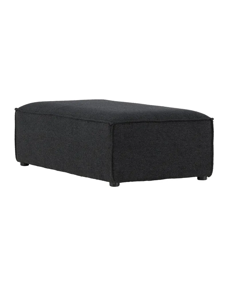 Gillholmen rechteckiger Polsterhocker in 60 × 37 × 112 cm, Schwarz, Polyester-Bouclé, Ansicht 3