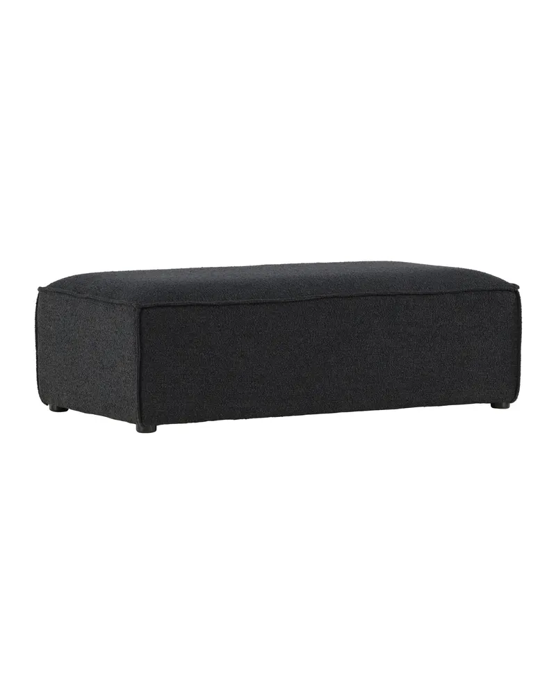 Gillholmen rechteckiger Polsterhocker in 60 × 37 × 112 cm, Schwarz, Polyester-Bouclé, Ansicht 5