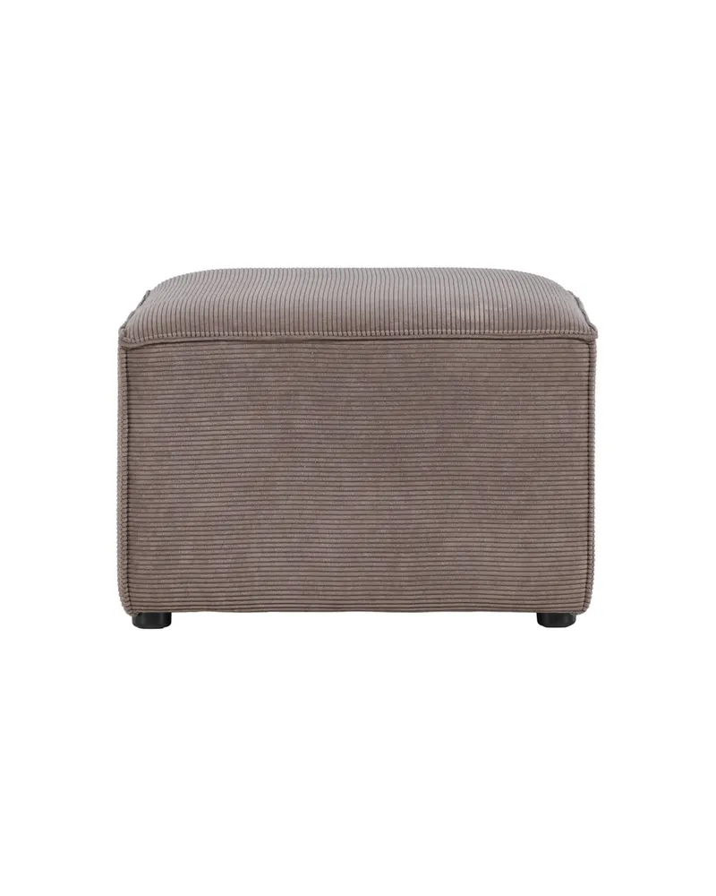 Gillholmen rechteckiger Polsterhocker in 60 × 41 × 92 cm, Braun, Gestell Schwarz, Polyester-Cord, Ansicht 6