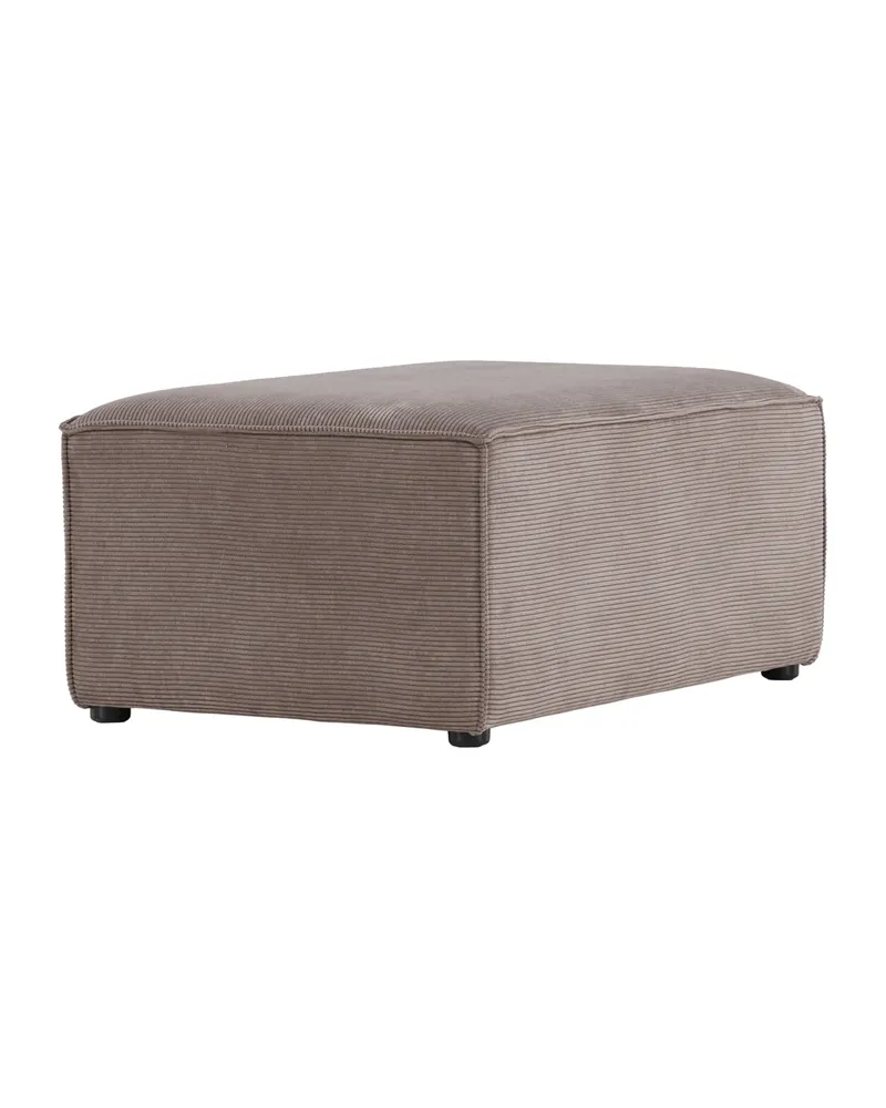 Gillholmen rechteckiger Polsterhocker in 60 × 41 × 92 cm, Braun, Gestell Schwarz, Polyester-Cord, Ansicht 7