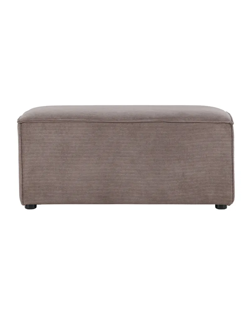 Gillholmen rechteckiger Polsterhocker in 60 × 41 × 92 cm, Braun, Gestell Schwarz, Polyester-Cord, Ansicht 9