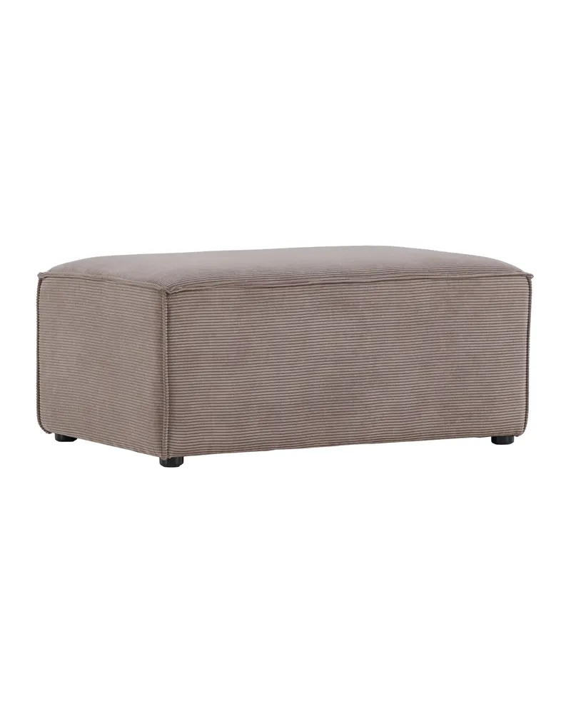 Gillholmen rechteckiger Polsterhocker in 60 × 41 × 92 cm, Braun, Gestell Schwarz, Polyester-Cord, Ansicht 2