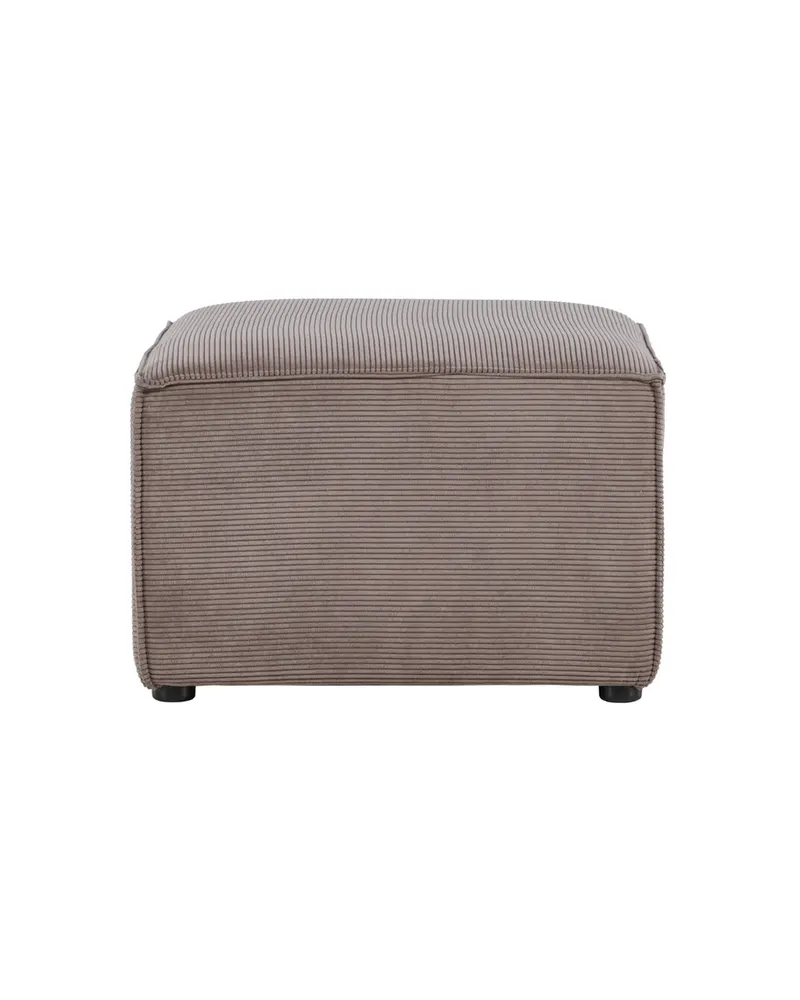 Gillholmen rechteckiger Polsterhocker in 60 × 41 × 92 cm, Braun, Gestell Schwarz, Polyester-Cord, Ansicht 3