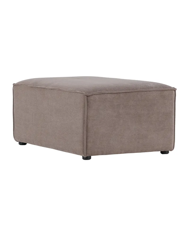 Gillholmen rechteckiger Polsterhocker in 60 × 41 × 92 cm, Braun, Gestell Schwarz, Polyester-Cord, Ansicht 4