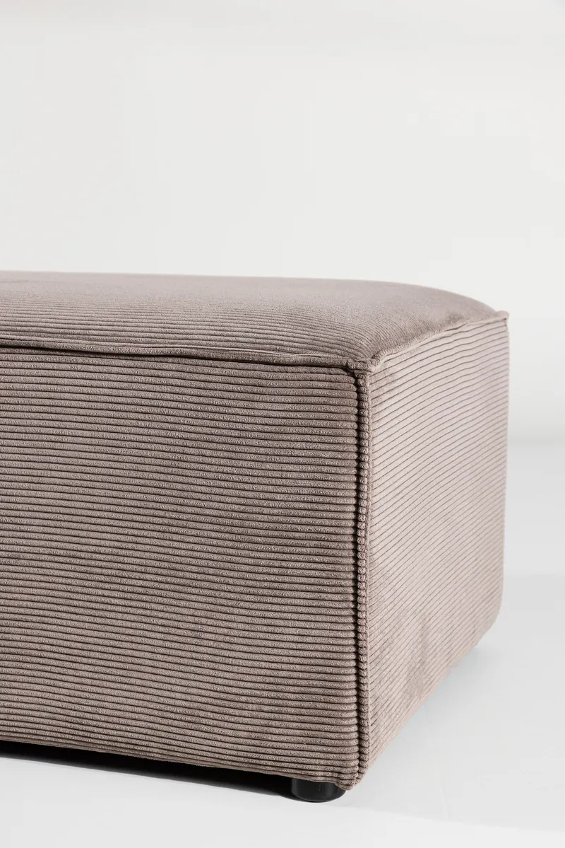 Gillholmen rechteckiger Polsterhocker in 60 × 41 × 92 cm, Braun, Gestell Schwarz, Polyester-Cord, im Wohnraum, Ansicht 2