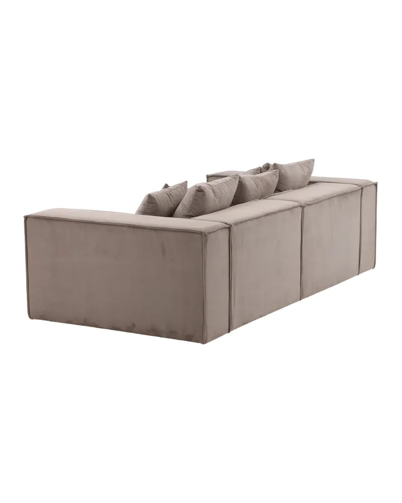 Gillholmen Sofa mit breiten Armlehnen und Kissen in Braun, Gestell Schwarz, Faserfüllung, Polyester, Ansicht 11