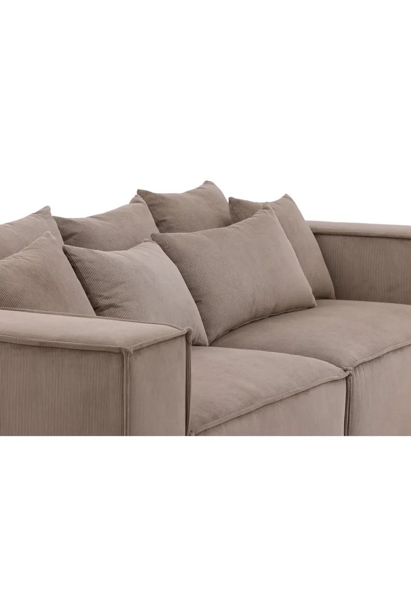 Gillholmen Sofa mit breiten Armlehnen und Kissen in Braun, Gestell Schwarz, Faserfüllung, Polyester, Ansicht 13