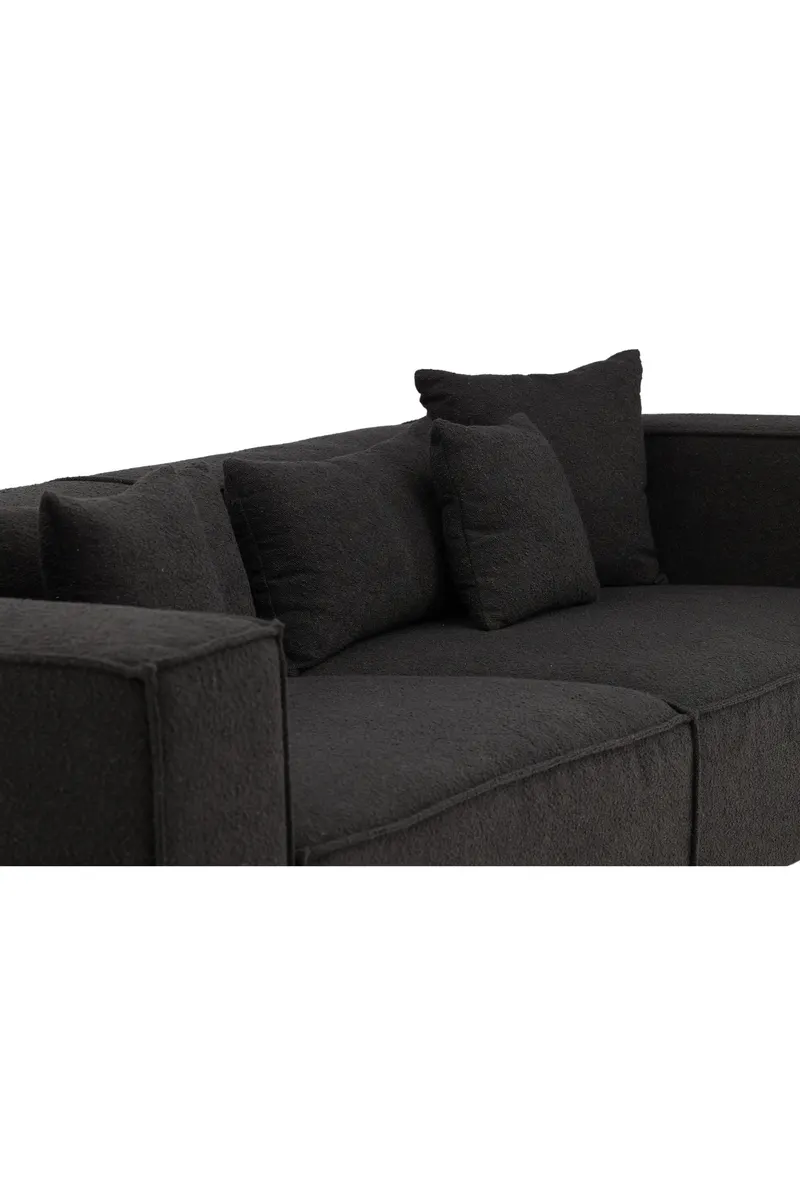 Gillholmen Sofa mit breiten Armlehnen und Kissen in Schwarz, Polyester, Ansicht 10