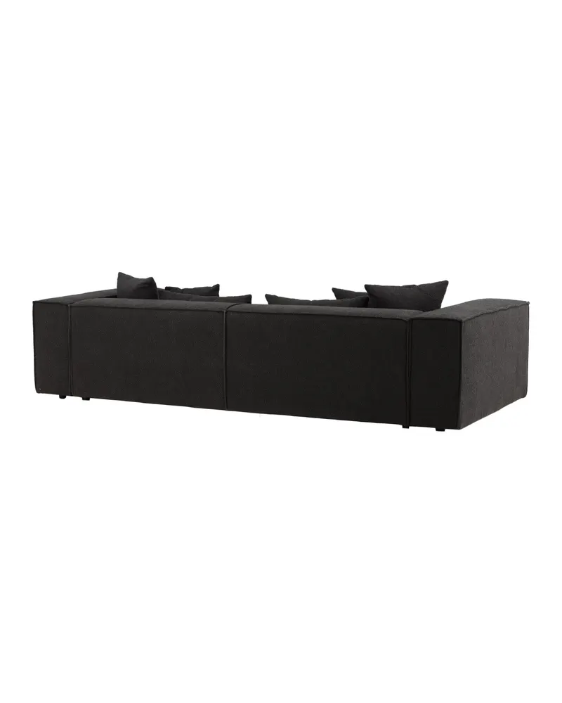 Gillholmen Sofa mit breiten Armlehnen und Kissen in Schwarz, Polyester, Ansicht 13