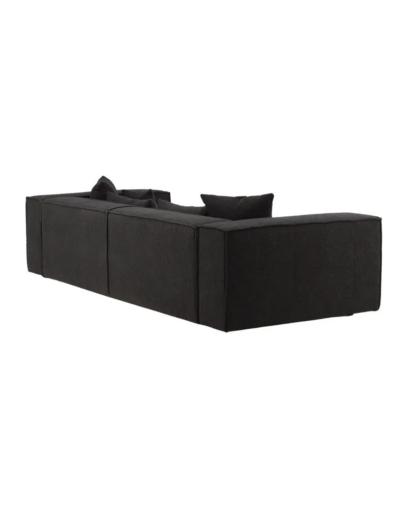 Gillholmen Sofa mit breiten Armlehnen und Kissen in Schwarz, Polyester, Ansicht 14