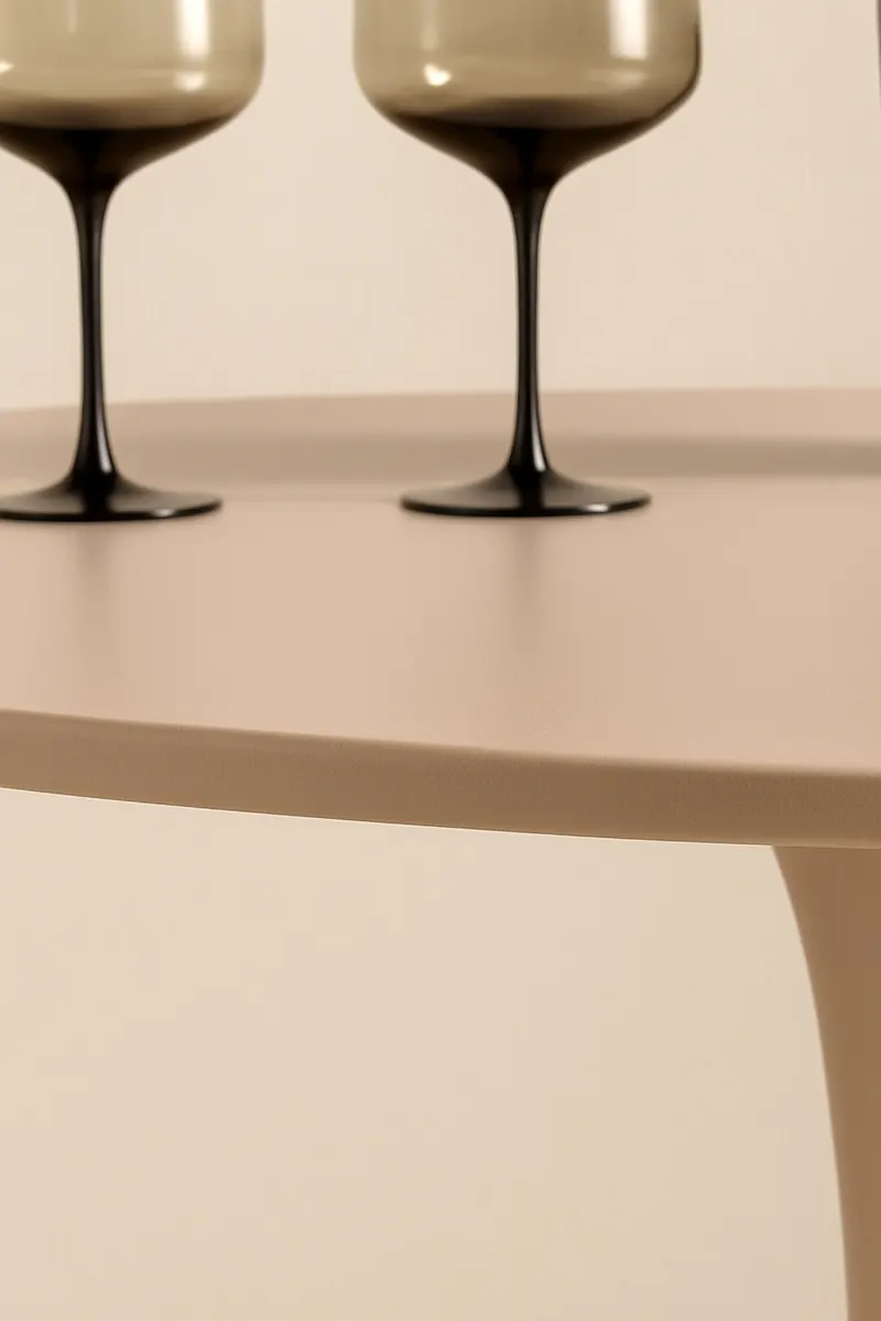 Glade runder Esstisch Ø 100 cm in Beige, im Wohnraum, Ansicht 2