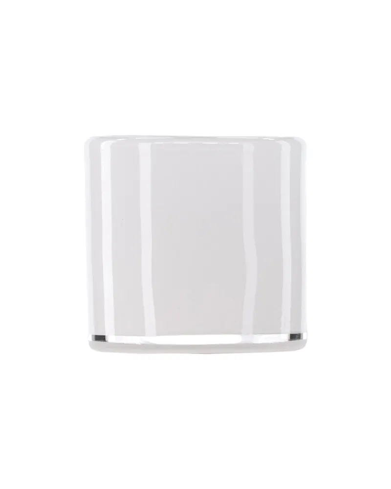 Glora zylindrisches Windlicht aus Glas in Ø 8 cm, Weiß, Ansicht 8