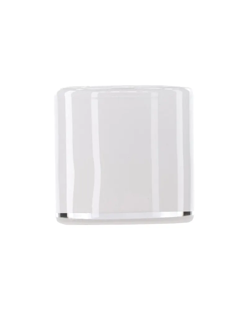 Glora zylindrisches Windlicht aus Glas in Ø 8 cm, Weiß, Ansicht 10