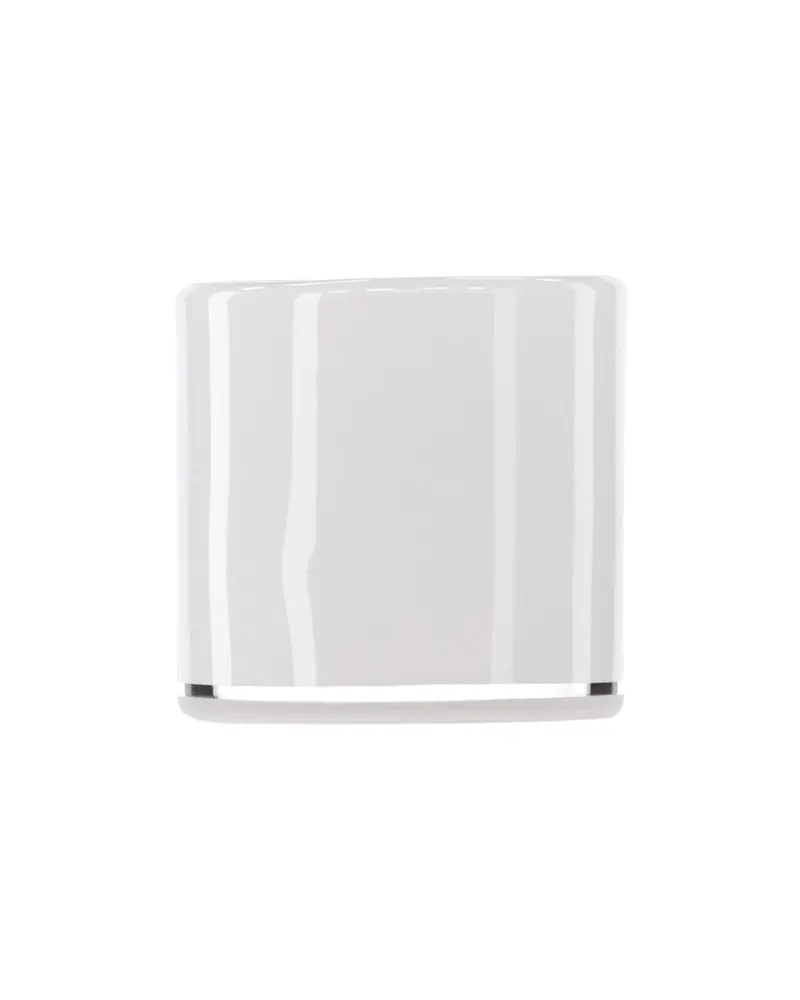 Glora zylindrisches Windlicht aus Glas in Ø 8 cm, Weiß, Ansicht 3