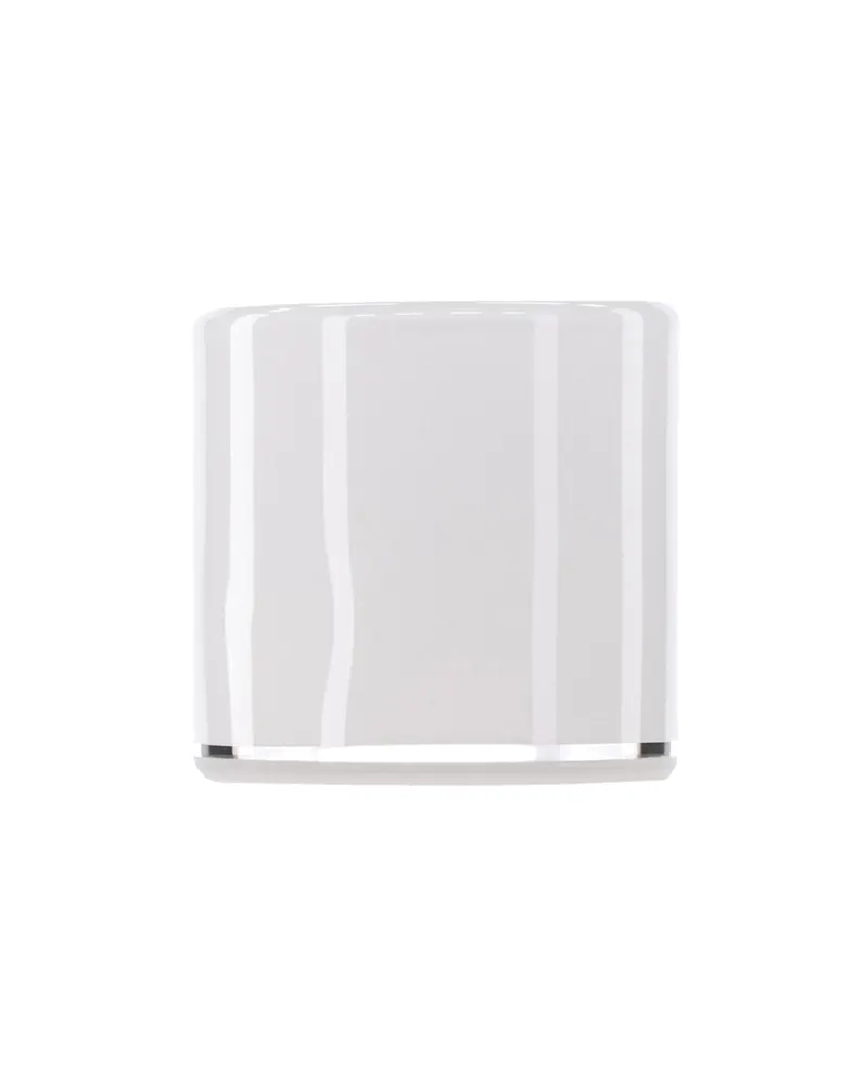Glora zylindrisches Windlicht aus Glas in Ø 8 cm, Weiß, Ansicht 4