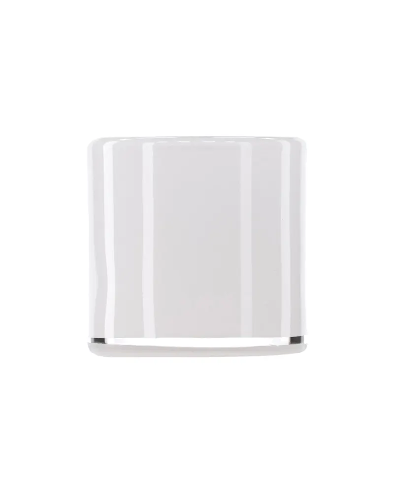 Glora zylindrisches Windlicht aus Glas in Ø 8 cm, Weiß, Ansicht 5